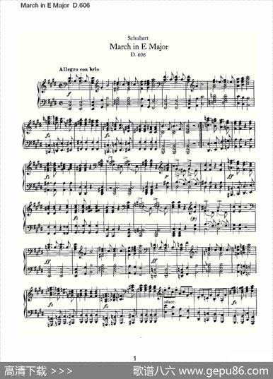 MarchinEMajorD.606（E大调进行曲D.606）