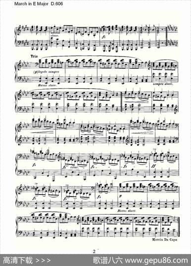MarchinEMajorD.606（E大调进行曲D.606）