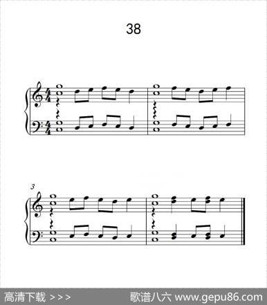 加强手指独立性的练习38（儿童钢琴手指练习2）