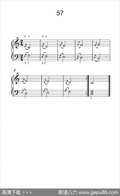 装饰音练习57（儿童钢琴手指练习2）