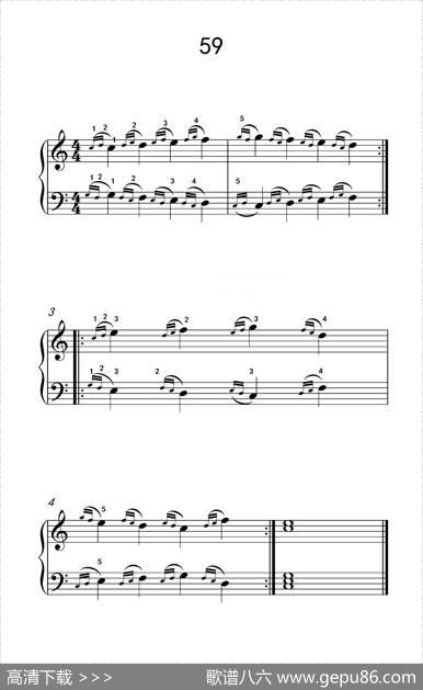 装饰音练习59（儿童钢琴手指练习2）