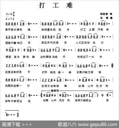 打工难（刘良智词马啸曲） - 刘良智|马啸