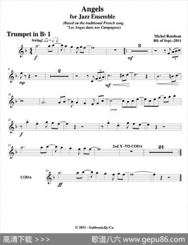 AngelsforJazzEnsemble（第一降B小号分谱）