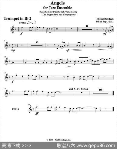 AngelsforJazzEnsemble（第二降B小号分谱）