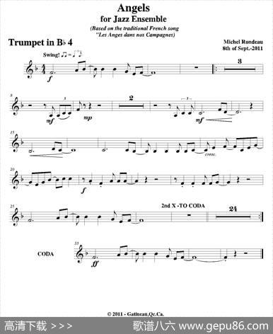AngelsforJazzEnsemble（第四降B小号分谱）