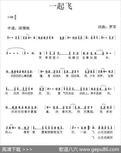 一起飞（合肥一中81届初中四班班歌） - 罗军|罗军