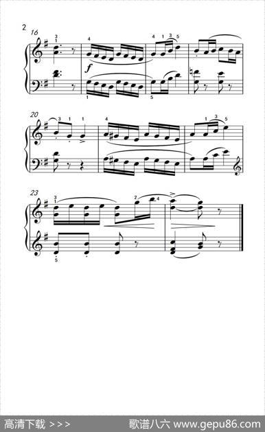 第二级1.练习曲（中央音乐学院钢琴（业余）考级教程1-3级）|[俄]盖季克
