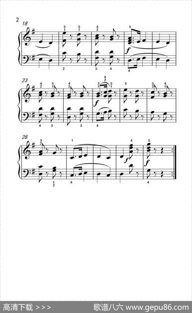 第二级1.军队进行曲（中央音乐学院钢琴（业余）考级教程1-3级）|[德]舒曼