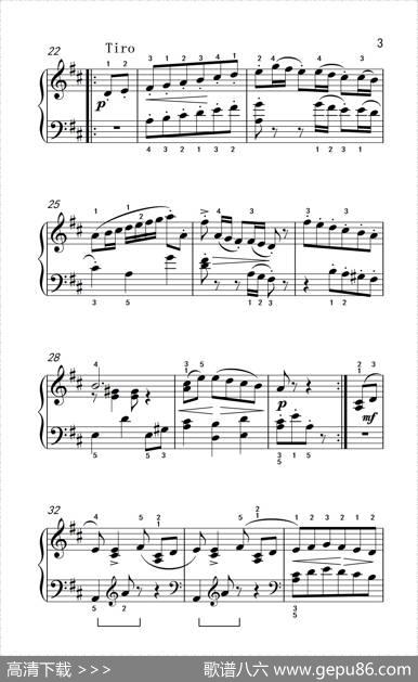第三级1.小步舞曲（中央音乐学院钢琴（业余）考级教程1-3级）|[意]博凯里尼