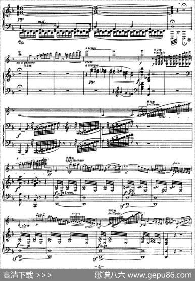 第四协奏曲（D小调）（小提琴+钢琴）|[比]维们当
