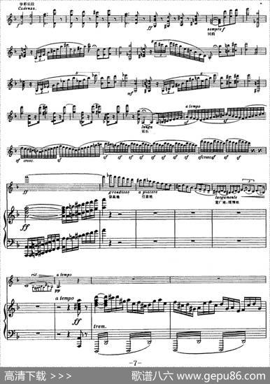 第四协奏曲（D小调）（小提琴+钢琴）|[比]维们当