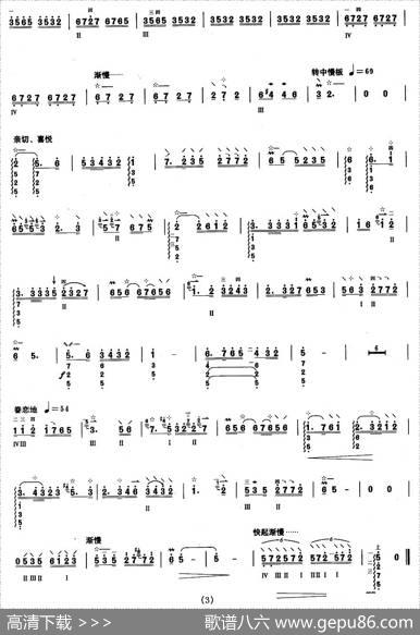 柳琴考级曲目九级：悠悠故乡情