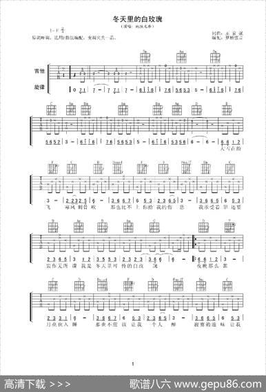 冬天里的白玫瑰|王京强词曲、梦断弦音编配