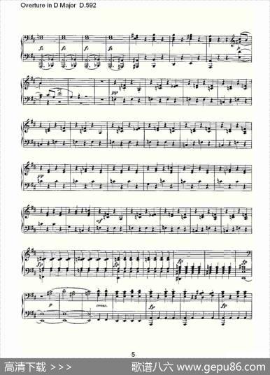 OvertureinDMajorD.592（Ｄ大调序曲D.592）