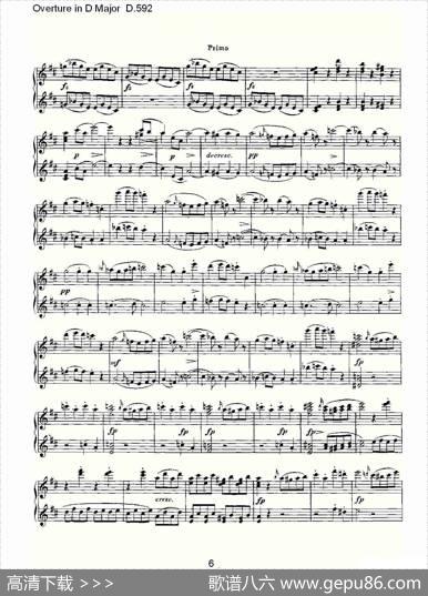 OvertureinDMajorD.592（Ｄ大调序曲D.592）
