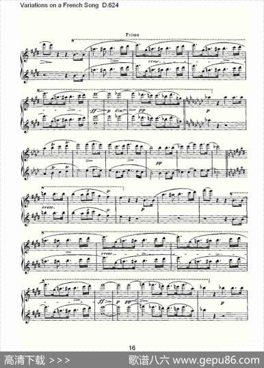 VariationsonaFrenchSongD.624（法国歌曲变鸣曲D.624）