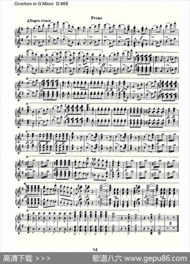 OvertureinGMinorD.668（Ｇ小调序曲D.668）