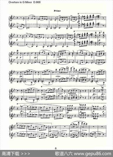 OvertureinGMinorD.668（Ｇ小调序曲D.668）