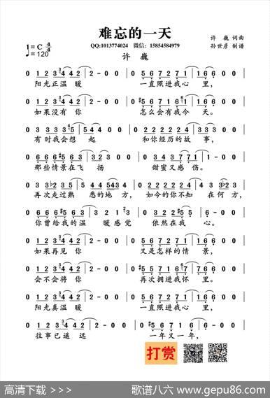 难忘的一天（许巍词许巍曲） - 许巍|许巍