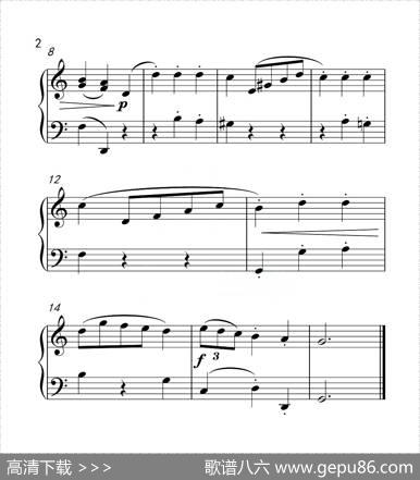 第一级B组小步舞曲（中国音乐学院钢琴考级作品1~6级）|海顿