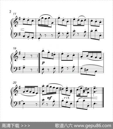 第二级A组诙谐小舞步曲（中国音乐学院钢琴考级作品1~6级）|斯卡拉蒂