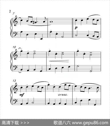 第二级B组前奏曲（中国音乐学院钢琴考级作品1~6级）|莫扎特