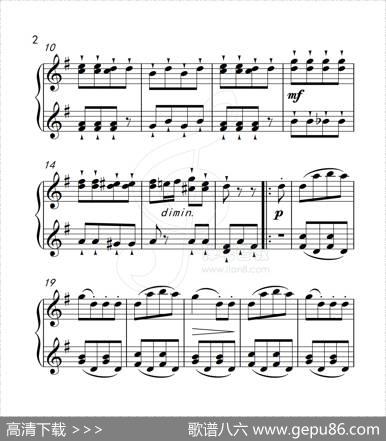 第二级蜂蜜和三叶草（中国音乐学院钢琴考级作品1~6级）|亚当·盖伯尔