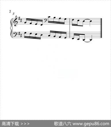 第三级D大调音阶（中国音乐学院钢琴考级作品1~6级）