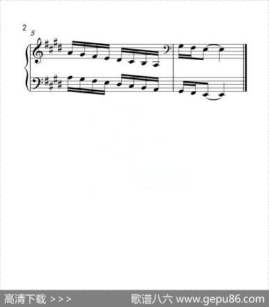 第三级E大调音阶（中国音乐学院钢琴考级作品1~6级）