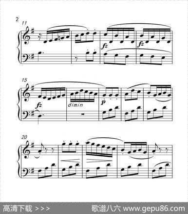 第三级B组小奏鸣曲（中国音乐学院钢琴考级作品1~6级）|克莱门蒂