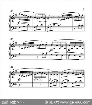 第三级B组小奏鸣曲（中国音乐学院钢琴考级作品1~6级）|克莱门蒂