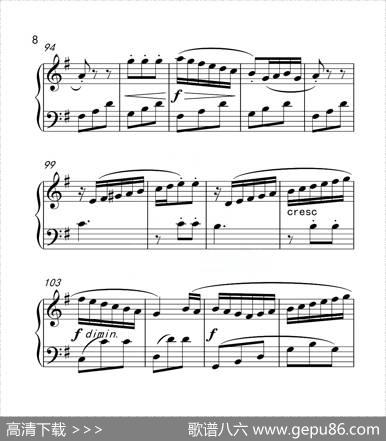 第三级B组小奏鸣曲（中国音乐学院钢琴考级作品1~6级）|克莱门蒂
