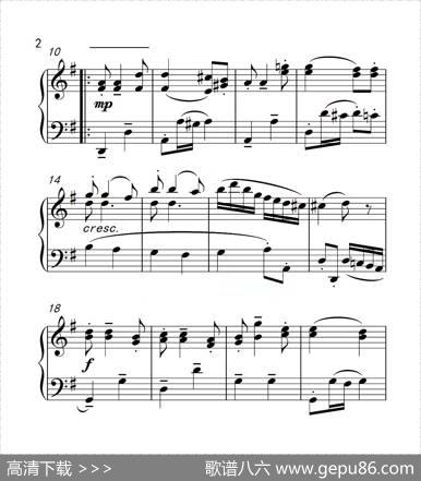 第三级诙谐曲（中国音乐学院钢琴考级作品1~6级）