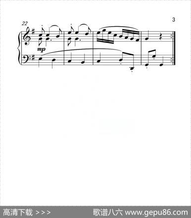 第三级诙谐曲（中国音乐学院钢琴考级作品1~6级）