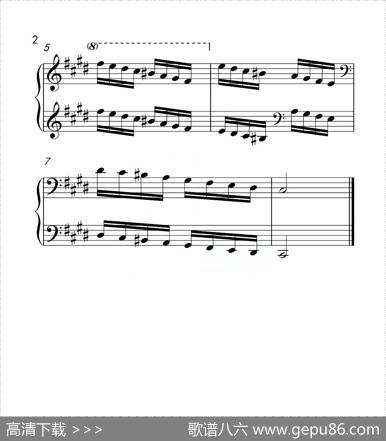 第四级升c小调音阶（中国音乐学院钢琴考级作品1~6级）