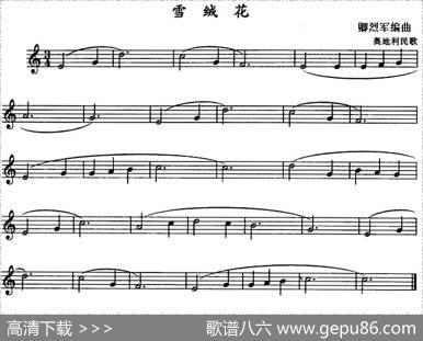 雪绒花（单簧管）|卿烈军编曲