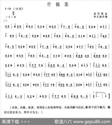 什锦菜|美国乐曲、林光璇改编