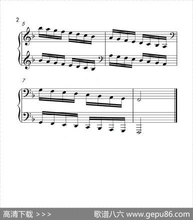 第四级F大调音阶（中国音乐学院钢琴考级作品1~6级）