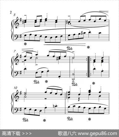 第四级A组加伏特（中国音乐学院钢琴考级作品1~6级）