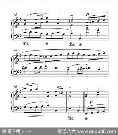 第四级A组加伏特（中国音乐学院钢琴考级作品1~6级）