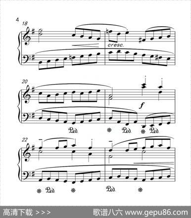 第四级A组加伏特（中国音乐学院钢琴考级作品1~6级）