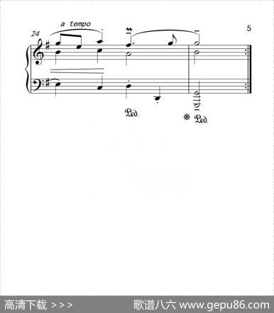 第四级A组加伏特（中国音乐学院钢琴考级作品1~6级）