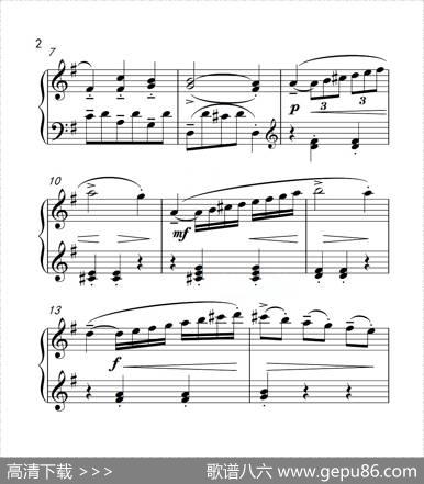 第四级A组G大调小奏鸣曲（中国音乐学院钢琴考级作品1~6级）|库劳