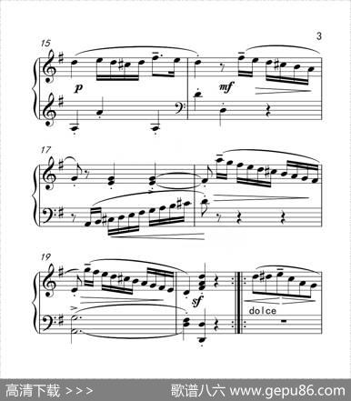 第四级A组G大调小奏鸣曲（中国音乐学院钢琴考级作品1~6级）|库劳