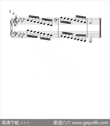 第五级降A大调音阶（中国音乐学院钢琴考级作品1~6级）