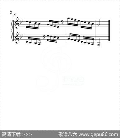 第五级降B大调音阶（中国音乐学院钢琴考级作品1~6级）