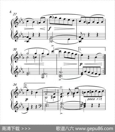 第五级B组音乐小品（中国音乐学院钢琴考级作品1~6级）|贝多芬