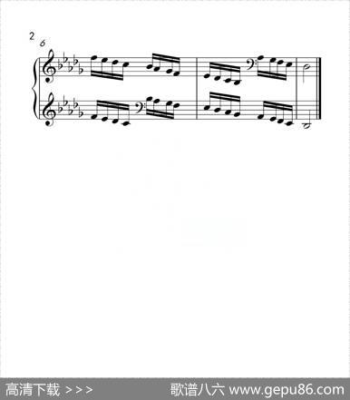 第六级降D大调音阶（中国音乐学院钢琴考级作品1~6级）