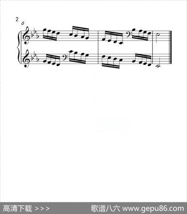 第六级降E大调音阶（中国音乐学院钢琴考级作品1~6级）