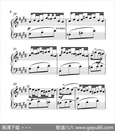 第六级A组二部创意曲（中国音乐学院钢琴考级作品1~6级）
